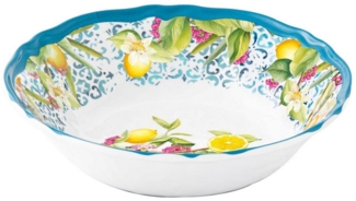 EasyLife Suppenteller Ischia, Spülmaschinengeeignet, Mehrfarbig, Motiv: Zitronen