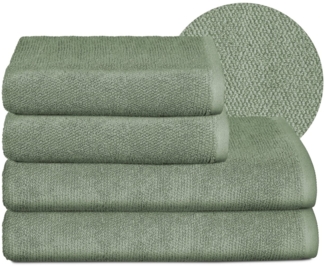 Beautex Handtuch Set Handtuch Set, Made in Europe, Frottier, (Multischlaufen-Optik, Frottier Premium Set aus 100% Baumwolle 550g/m)