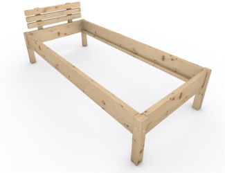 Zirbenbett "Zirben-Liesl" 90 x 210 cm Holzbett Massivholzbett Bett