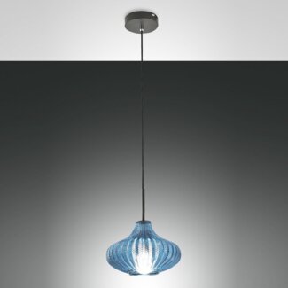 Fabas Luce 3723-40-244 Pendelleuchte Budelli azurblau 26cm E27