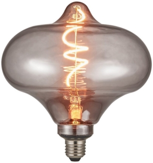 Nordlux LED-Leuchtmittel Deco E27 Lampe G186 Lantern Dimmbar 1700K Leuchtmittel Rauchfarben, E27, warmweiss, dimmbar