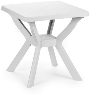 Gartentisch Eckig Weiß 70 x 70 x 72 cm Weiß