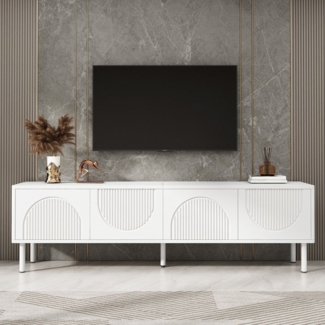 Ulife Lowboard Wohnzimmermöbel, TV-Board, TV-Schrank mit Stauraum, 180 x 40 x 52 cm (1 St), matte Oberfläche & Kabelmanagement – minimalistisches Design