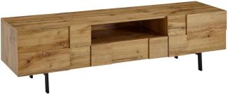 Lowboard Holz Eiche-Dekor 160x46x43 cm TV-Kommode mit zwei Türen