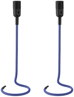 2er Set Tischlampe, Kabel Design, blau, H 46,5 cm