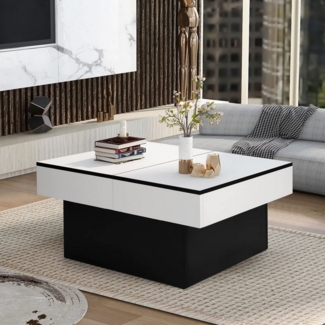 VOWNER Couchtisch Moderner Couchtisch, Ausziehbarer Schreibtisch