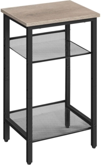 HOOBRO Beistelltisch 38x28x74 cm Industrie-Design Grau-Schwarz