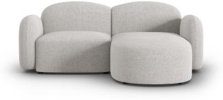 Micadoni Ecksofa Blair 3-Sitzer Rechts Chenille Silber Melange