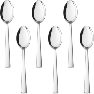 HaWare Edelstahl Kaffeelöffel Set 6-teilig 13,5cm Quadratischer Griff