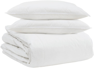 vidaXL Bettdecken Set mit Kissen 3 pcs Weiß Daunenfeder 3377090