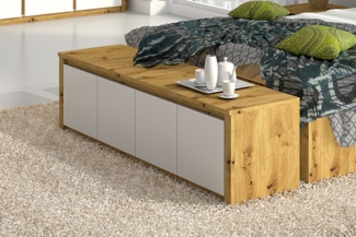 Lowboard ""Malta"" TV-Unterschrank 170cm grifflos artisan eiche weiß