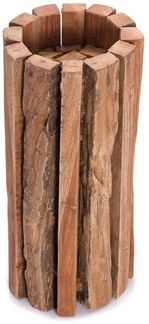 CREEDWOOD Dekosäule KERZENSÄULE "SPIRA 40", Altholz massiv / Holz massiv Holz, 40 cm, Bl