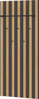 Garderoben-Paneel vito Renell , Holzwerkstoff , Grau, Holzfarben , 64 x 148 x 14 cm