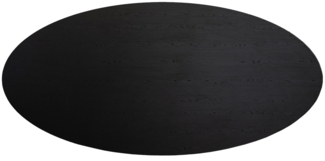 Bronx71 Tischplatte Roan oval schwarz Melamin 270 x 130 cm