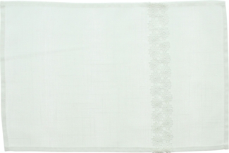 Platzmatte Spitze Blümchen 2er Set Platzset Tischset Tischmatte Leinen Optik