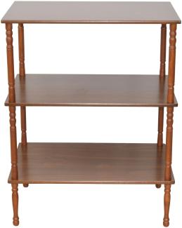 Klassisches Standregal "Susi", 3 Ablageböden, 60 cm breit, Holzdekor Walnuss