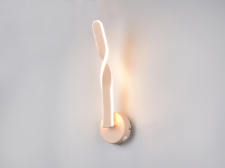 LED Wandleuchte GINKO für innen modern mit Schalter, Beige, Höhe 45cm