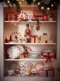 Hutschenreuther Geschirr-Set Christmas Love red Set 4tlg, Porzellan