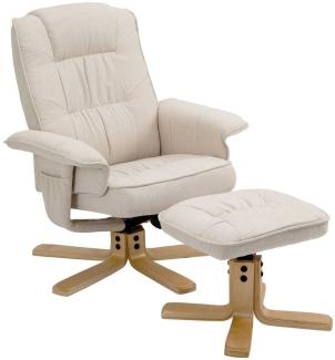 IDIMEX Relaxsessel CHARLY, Relaxsessel mit Hocker Fernsehsessel Drehsessel Polstersessel Stoff