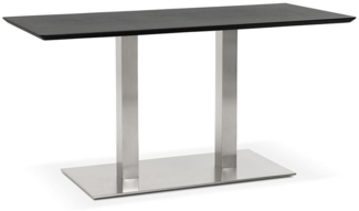 Kadima Design Tisch mit Stahlgestell & Holzplatte. Schwarz. 150x70x75 cm