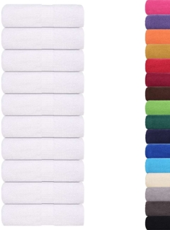 vidaXL Gästetücher 50 Stk. Weiß 30x50 cm 360 g/m² 100% Baumwolle 136648