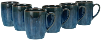 CreaTable 33086 Sea Breeze Kaffeebecher 300 ml, blau, 6-teilig (1 Set)