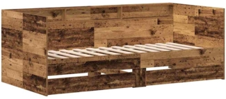 vidaXL Tagesbett mit Kopfteil Altholz 90 x 200 cm Holzwerkstoff 3333999