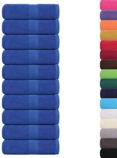 vidaXL Gästetücher 10 Stk. Blau 30x50 cm 360 g/m² 100% Baumwolle 136709