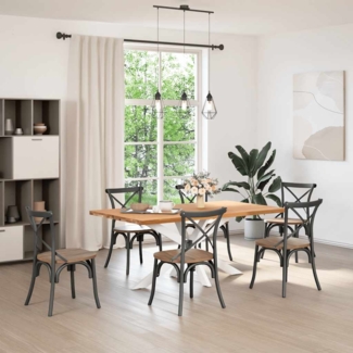 vidaXL Esstisch Hellbraun 180 x 100 x 74 cm Massivholz Eiche Rechteckig 3304437