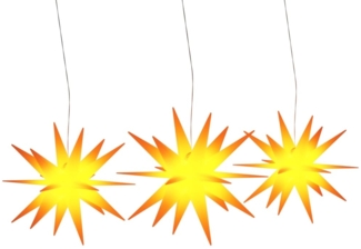 vidaXL LED-Weihnachtssterne 3 Stk. Faltbar Gelb 356198