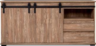 Finori 'Marrakesch' Sideboard, Holzwerkstoff, Valhalla Eiche / Milford Kiefer, 187 x 40 x 80 cm