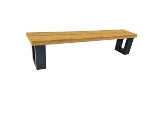 Wood4you - Bank New England Geröstetes Holz 140 cm