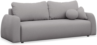 Selsey 'Nubelle' Sofa 3-Sitzer mit Schlaffunktion & Stauraum, Chenille, grau