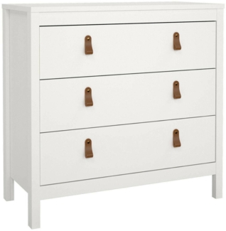 Dmora Kommode Sagar, Mehrzweckkommode, Schlafzimmerkommode, Schrank mit Schubladen, 82x38 h80 cm, Weiß