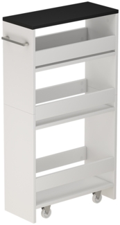 Rollcontainer Rivo Weiß/Anthrazit 20 x 84.4 cm Vicco