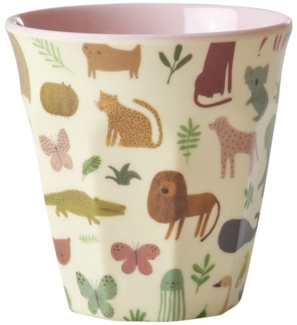 Rice Sweet Jungle Print Melamin Kinder-Becher Pink 160 ml