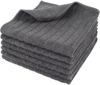 Mikrofasertücher Grau Spüllappen Küchenlappen 30x30cm 6er-Pack