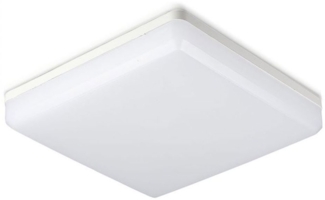 LED Deckenlampe, Quadrat, weiß, 1700 Lumen, warmweiß, L 20cm
