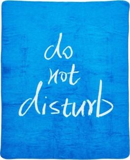 Wohndecke Kuscheldecke Eliza Do Not Disturb Türkis 150x200cm, done.® the orange difference
