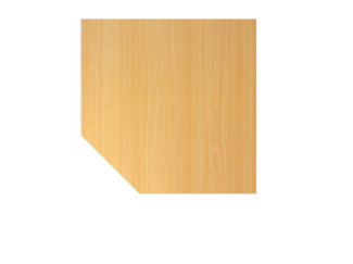 Verkettungsplatte trapezförmig, Stützfuß, Buche Weiß