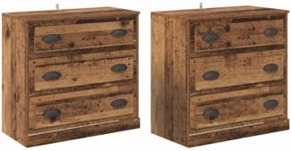 vidaXL Sideboards 2 pcs Altholz 70 x 35,5 x 67,5 cm Holzwerkstoff 3402653