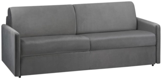 Schlafsofa 4-Sitzer Samt CALIFE - Anthrazit - Liegefläche: 160 cm - Matratzenhöhe: 22 cm