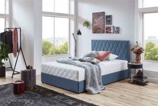 ATLANTIC home collection Stauraumbett Benita, mit Taschenfederkern 140 x 200 cm Hellblau