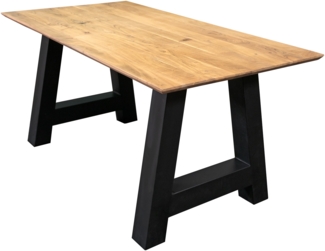 Esstisch 180 x 90 cm Akazie massiv naturfarben Schweizer Kante A-Gestell AMALIE 94870750