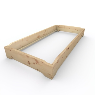 Stapelbett Holzbett (Zirbe) "Gäste-Edi" 100 x 220 cm 27 cm Zirbenbett Gästebett