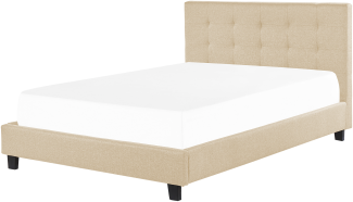 Wasserbett Leinenoptik Beige 180 x 200 cm LA ROCHELLE