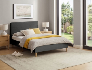 Home affaire Polsterbett Armandine inkl. Lattenrost, Kopfteil mit Cordbezug, erhältlich in den Breiten 140cm & 180cm