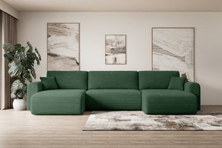 ALTDECOR Wohnlandschaft ORRO-U, Couch mit Schlaffunktion, Wohnzimmer - Wohnlandschaft, Corner Sofa Bett Eckcouch Couch L-Form Schlafcouch Ausziehbar
