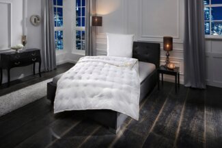 OBB Daunenbettdecke Emilias, Bettdecken für Sommer und Winter, Ganzjahresdecke, Füllung: 90% Daunen, 10%Federn, Bezug: 100% Baumwolle, Bettdecke 135x200 cm, 155x220 cm, weitere Größen, Made in Germany