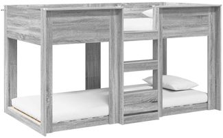vidaXL Etagenbett für Kinder Graues Sonoma 100 x 200 cm Holzwerkstoff 3410424